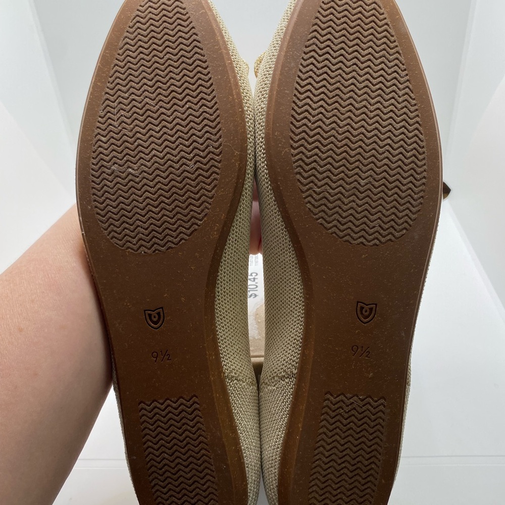 NEW!!! Rothy’s The Petal Square Toe Light Gold Metallic Flats Size 9.5 - Picture 5 of 8